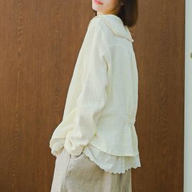 [Natural Garden] MADE N Sera double blouse_High-quality material, double-sided cotton, signature product_ Made in KOREA